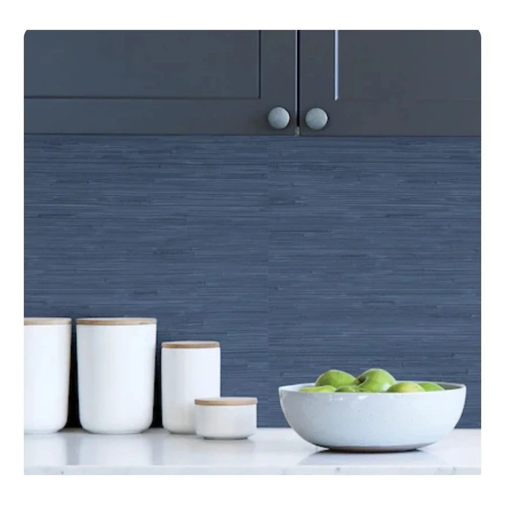 Scott Living Seagrass Indigo Peel Stick Textured Wallpaper 30.75 Sq Ft 2 Rolls